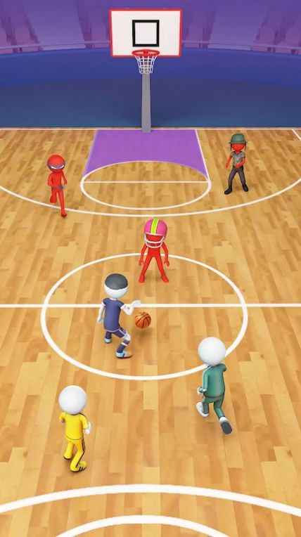 手机篮球轨道游戏-沉浸在手机篮球游戏中的年轻人：体验逼真篮球